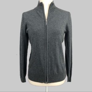 Edwards Gray Zip Cardigan